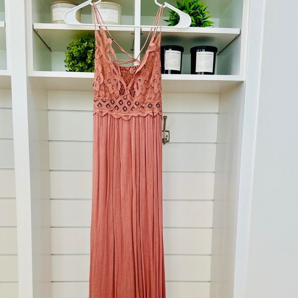 Free People Adella Lacy maxi sleep dress